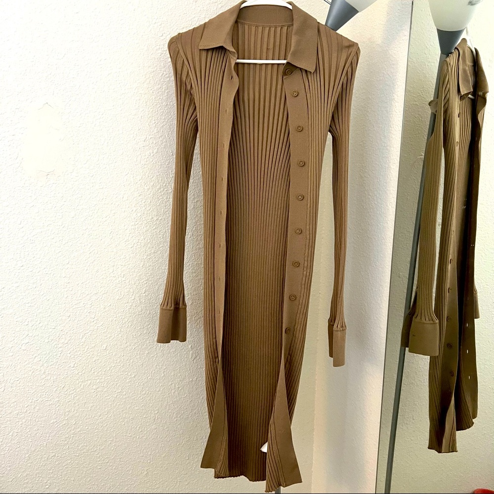 Looks Like Bottega Veneta Style knit dress, Oat color size S
